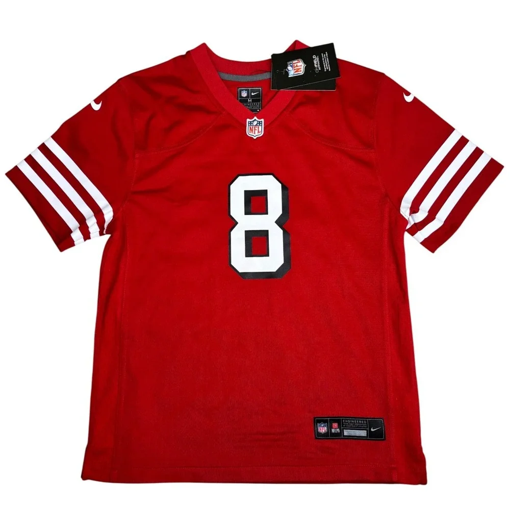 Nike San Francisco‎ 49ers Jersey Kids Medium Red Number 8 NFL Football NWT